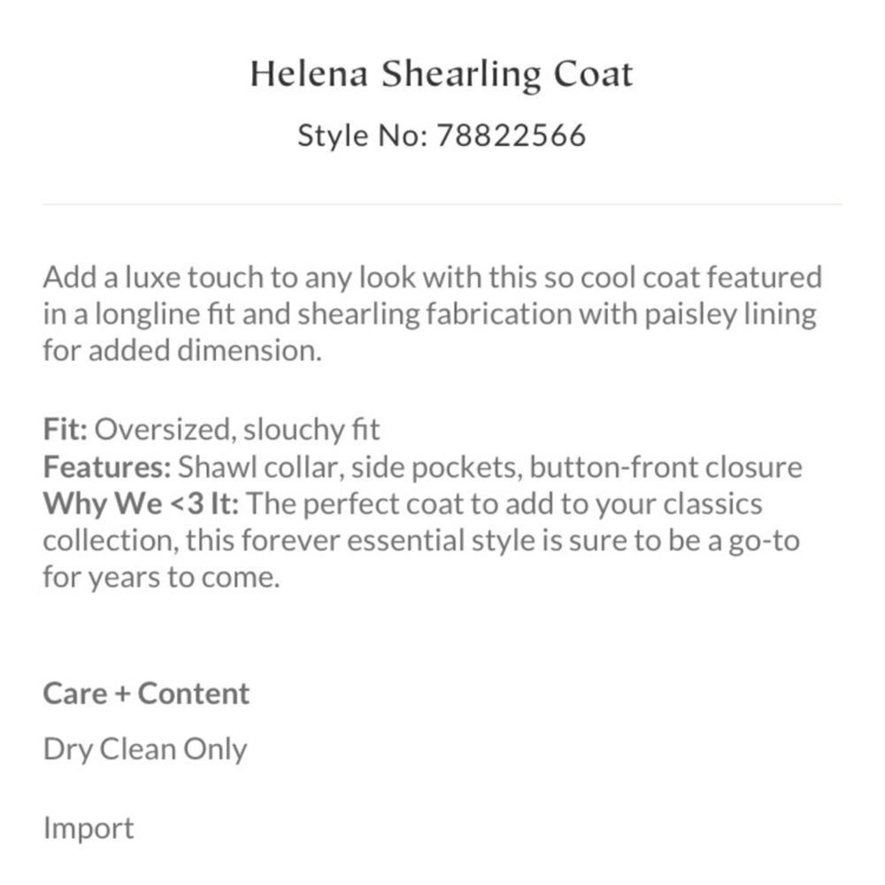 New Free People Helena Shearling Coat - Picture 11 of 11